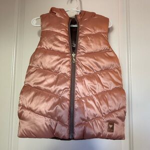 Kids Pink & Mauve Reversible Puffer Vest